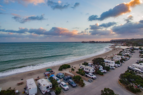 Campground at Doheny Beach, Orange County, CA