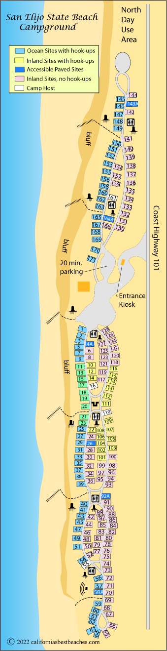 San Elijo State Beach Campground cvamp, San Diego County, CA